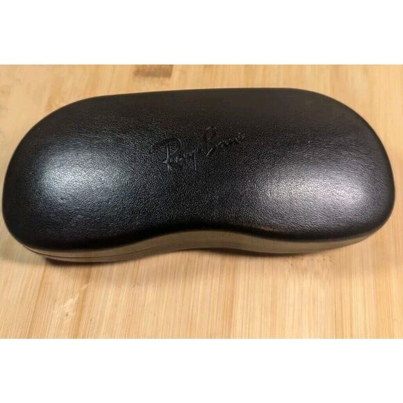 Ray-Ban Black Clamshell Sunglasses Authentic Hard Case & Cloth Only - Picture 2 of 3